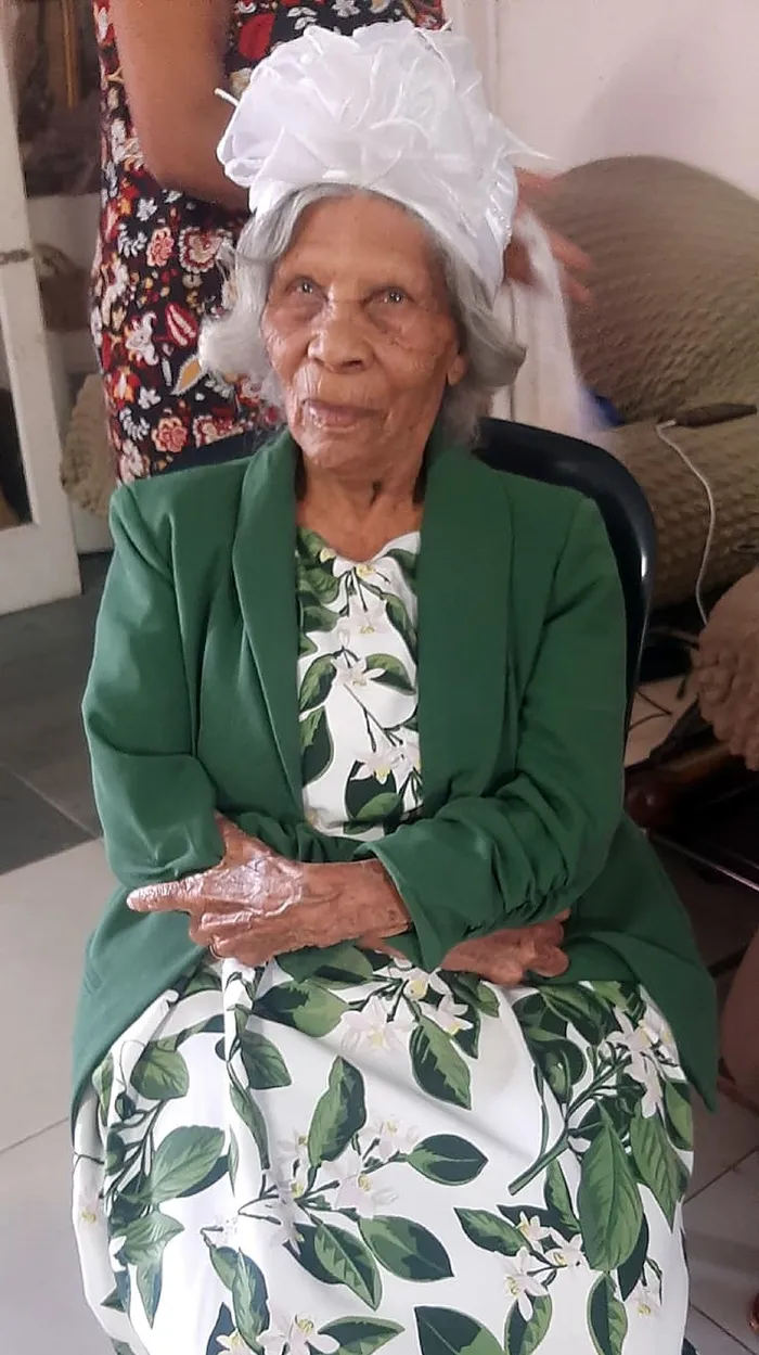 Ouma Griet Messelaar, when she turned 103.