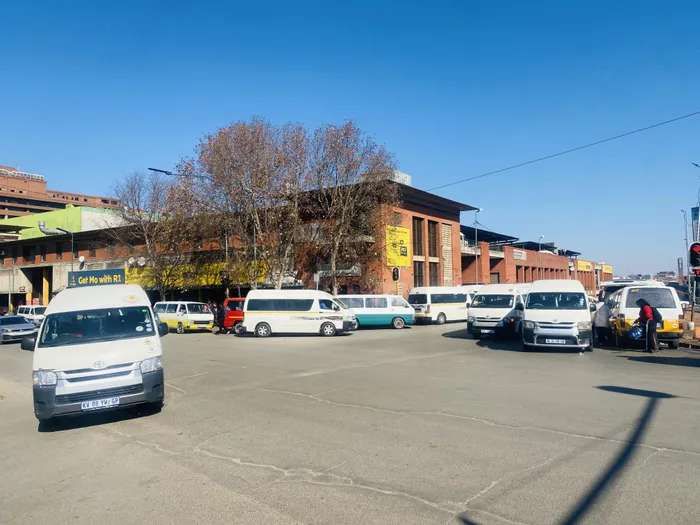 Taxis operating as normal at Bree Taxi Rank in the Johannesburg CBD ahead of the planned June 30 protests.
