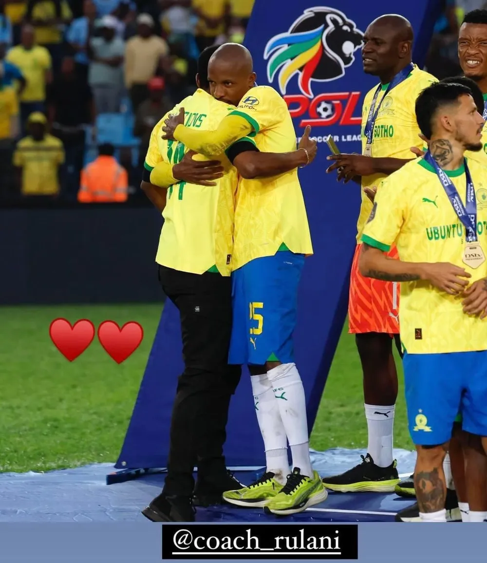 Khuliso Mudau’s Instagram story about head coach Rulani Mokwena.