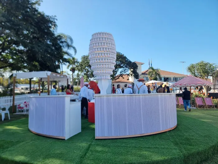 Some of the features at the Saso marquee at the Hollywoodbets Durban July 2026.