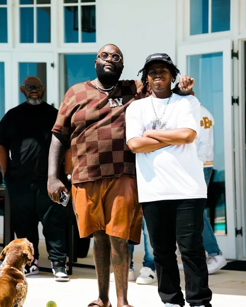 Rick Ross connects with South African rapper Usimamane during Cape