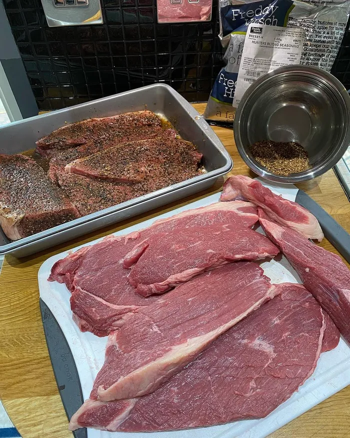 Consistency helps the meat dry at the same rate.