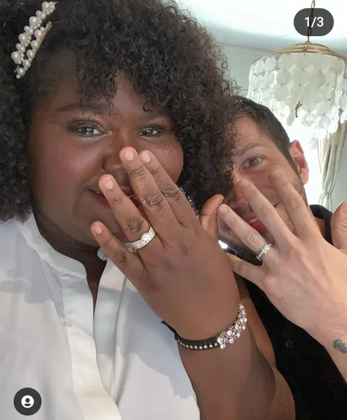 Gabourey Sidibe and Brandon Frankel. Picture: Instagram