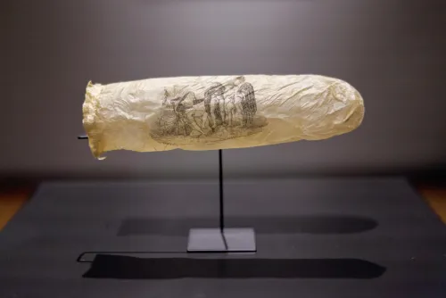 ［入手困難］ PLACENTA／CONDEMNED A cheeky condom from the 1800s steals the show at an Amsterdam museum
