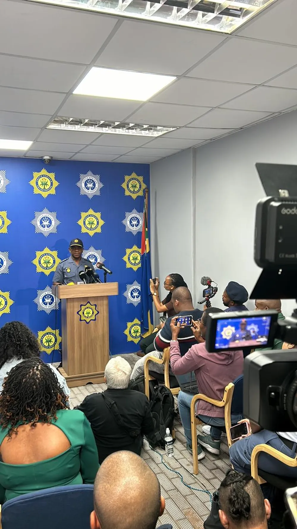 A police general speaks to the media regarding a murder investigation into a popular rapper named AKA, Kiernan Forbes.