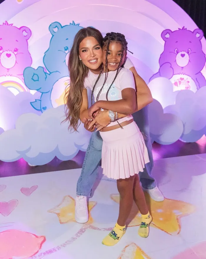 Khloé Kardashian and her daughter, True Thompson at her lavish 8th birthday bash.