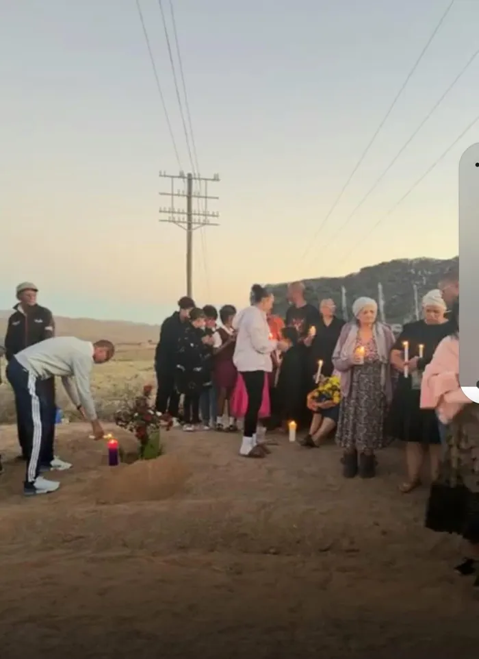 MOURNING: The community laid a wreath at the spot where Maarman's body lay