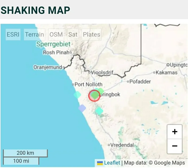 Moderate 4.3‑magnitude earthquake hits Northern Cape town of Springbok