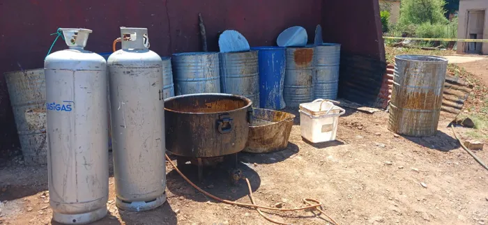 Generators, gas cylinders, cooking pots, more than 100 buckets and various chemicals were among the items seized during a police operation at a suspected drug laboratory in Ramokokastad.