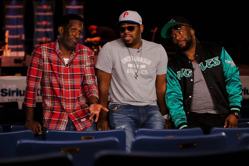 Shawn Stockman, from left, Nathan Morris, and Wanya Morris of the musical group Boyz II Men
