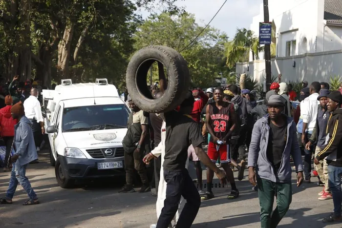 Malawians protesting in Sherwood