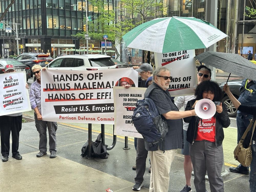 Global solidarity: New York protest supports Julius Malema amid sentencing controversy