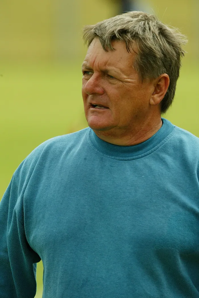 Clive Barker on the field.