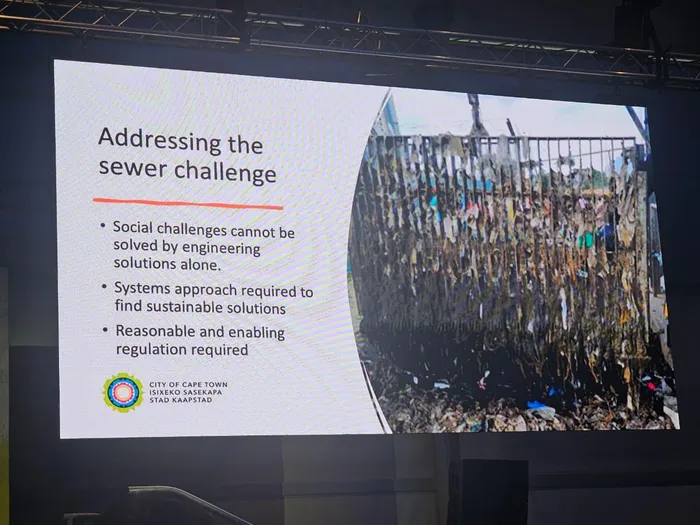 He explained, using an expression he claims came from his colleagues, that the sewage system is supposed to deal with three Ps - “pee, poo and paper”. 